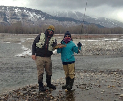 winter fly fishing success on the Snake river