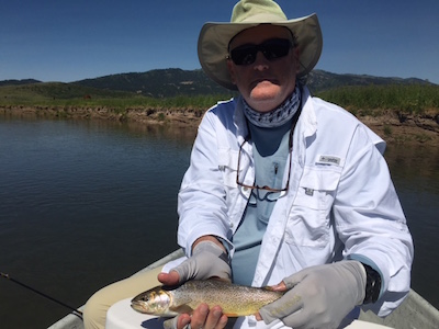 Chris with a nice cutt from the Salt river