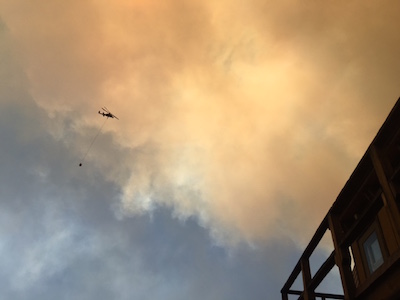 Fighting Lava Mountain fire behind Teton Fly Fishing cabin