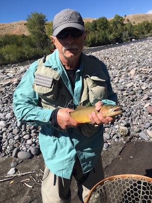 ron with a nice fish outside Dubois, Wyoming