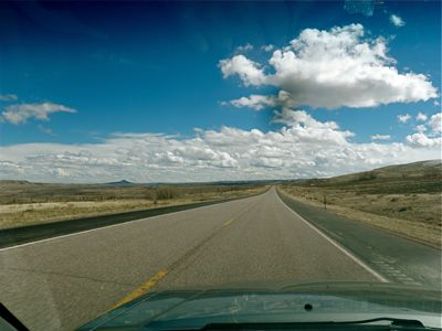 on the  
road to Lander, WY