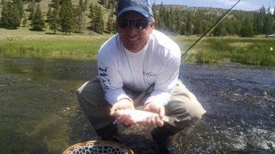 David with a  Firehole rainbow