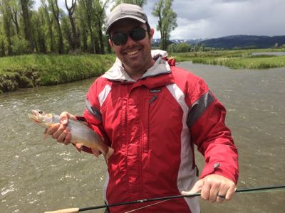 Donald with his first ever snake river cutthroat trout