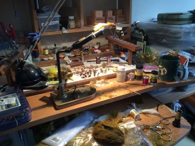 Teton Fly Fishing's tying bench