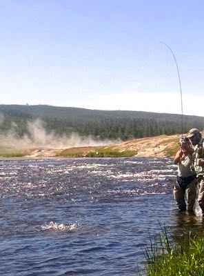 Ken's first fish on a fly