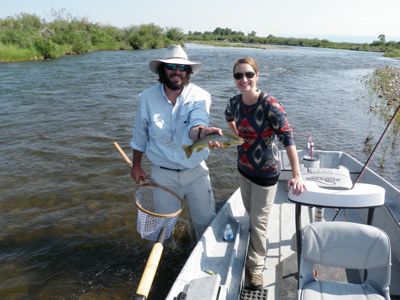 Brown Trout on the green with Teton Fly  Fishing