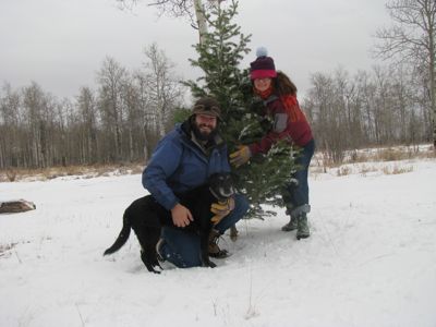 Bennetts with their tree