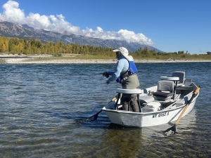 Bill fishing the Snake River with Teton Fly Fishing
