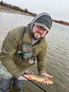 Teton Fly Fishing in late december on snake river, jackson hole