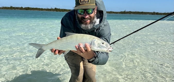 Teton Fly Fishing guide Nate Bennett with bonefish